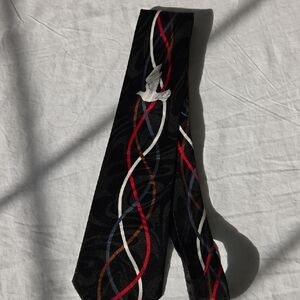 Steven HarrisStylish Black Tie with Multicolor Accents And A Dove